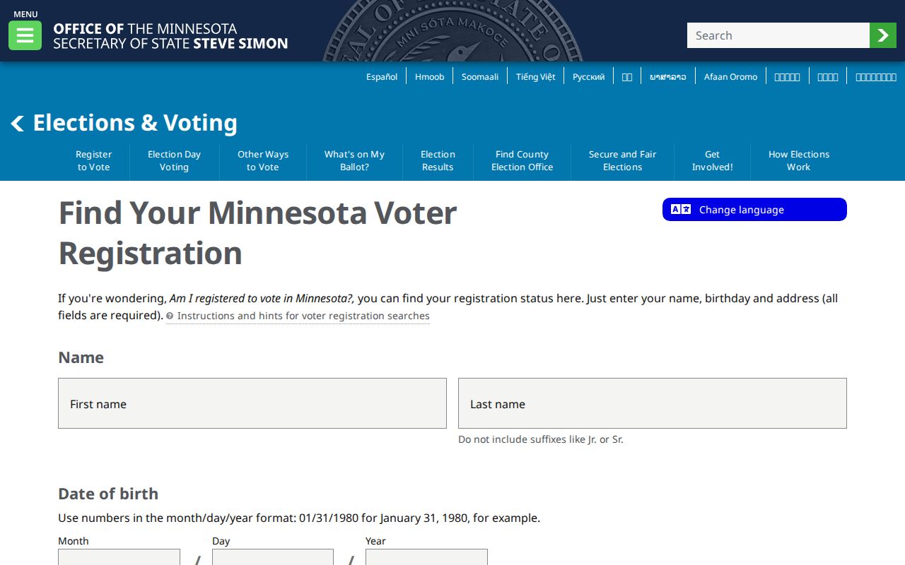 Ramsey residents directory Minnesota voter registration lookup